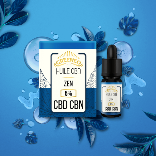 Huile de CBD + CBN : Zen 5% - Boîte de 6