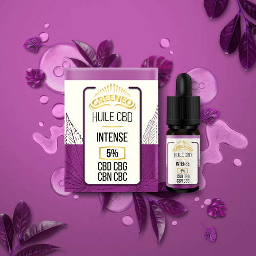 Huile de CBD+CBG+CBN+CBC : Intense 5% - Boîte de 6